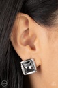 Clip On Earrings Studs with Smoky Crystals Non-Pierced Earrings - Sparkle Squared