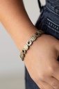 Thin Brass Bracelet Hammered Metal Stretchy - Metro Metalsmith