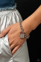 Thick Chain Lock Charm Bracelet in Silver - Watch the LOCK
