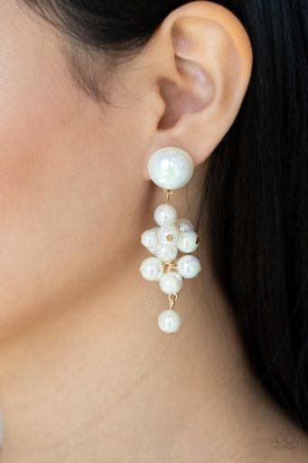 [102] Iridescent Pearl Earrings with Gold Post - Don't Rock The YACHT