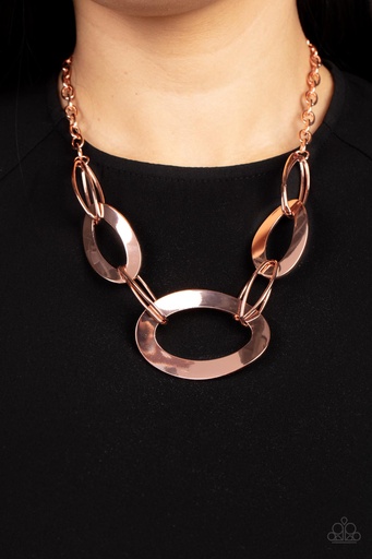 [342] Chain Necklace Copper Oval Links - METALHEAD Count