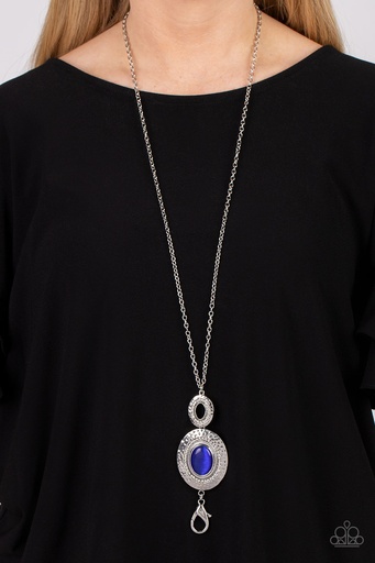 [405-N] Blue Moonstone Lanyard Necklace - Fairytale Finesse