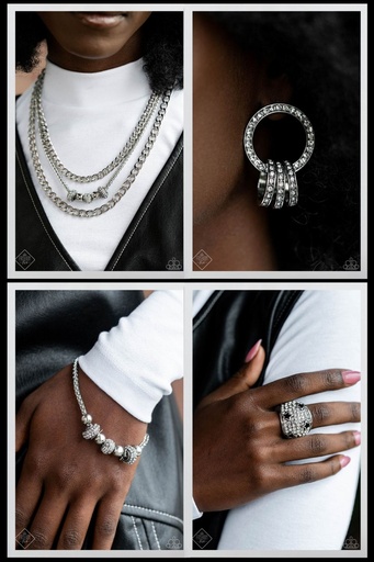 [335-MM] Layered Chains Jewelry Set with Crystals - Fashion Fix - Loyalty
