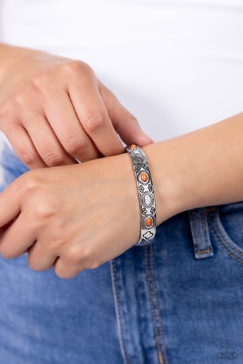 [508-B] Western Cuff Bracelet with Adobe Beads - Cactus Canopy