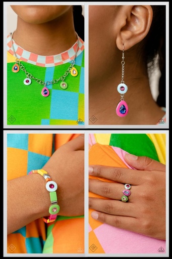 [564] Fueled by abstract designs and - Abstract Funky Jewelry Set