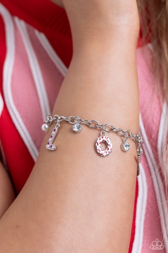 [570-B] Love Word Bracelet Charm Inspirational Jewelry - Lovestruck Leisure